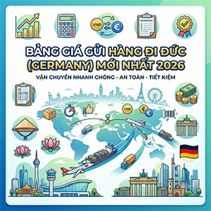Bảng Giá Gửi Hàng Đi Đức (Germany) Mới Nhất 2026